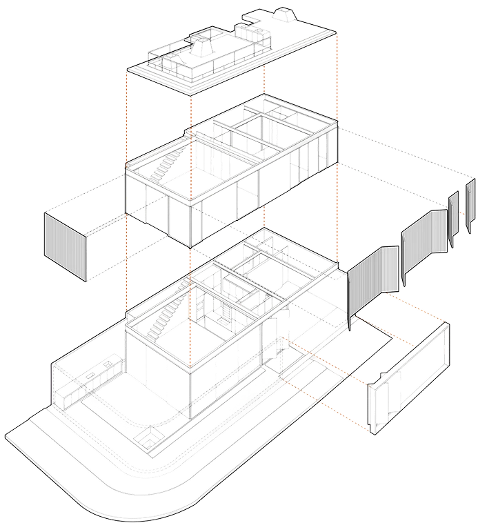 str exploded axonometric house design