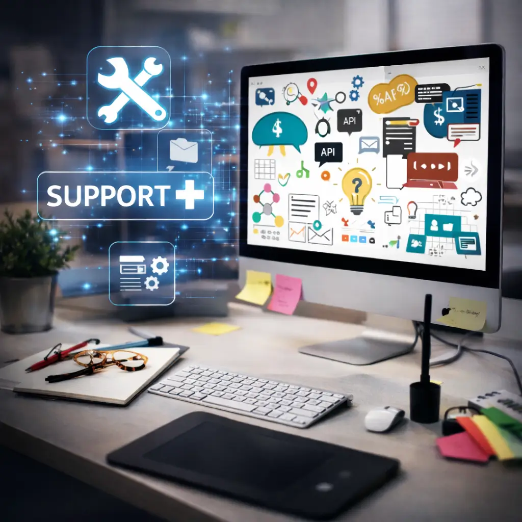 Freelance web developers for hire providing ongoing maintenance, feature updates, and support