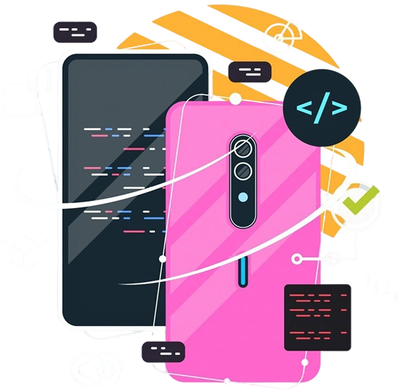 mob flat vector concept illustration smartphone usability.webp