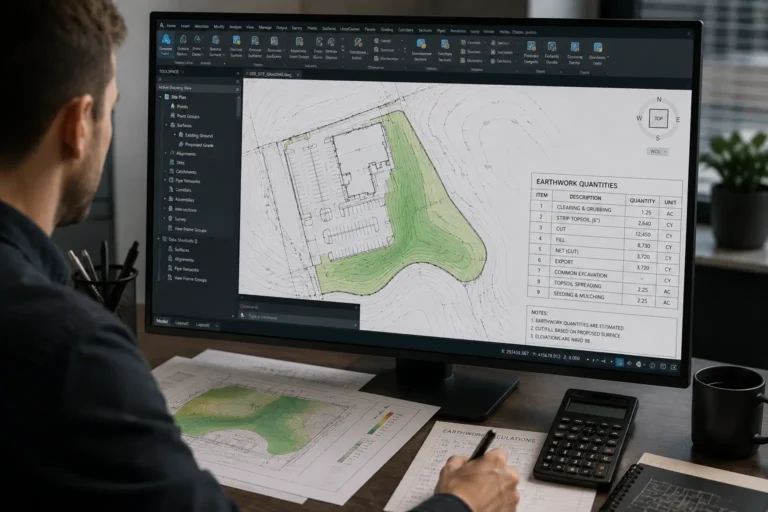 Civil engineering staffing support for construction documentation