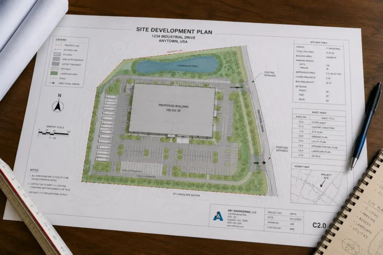 Permit submission support package for site development plans